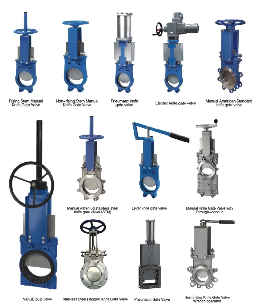 ASTM Wafer Lug Type Stainless Steel Knife Gate Valve Manual Operation Chinese Factory