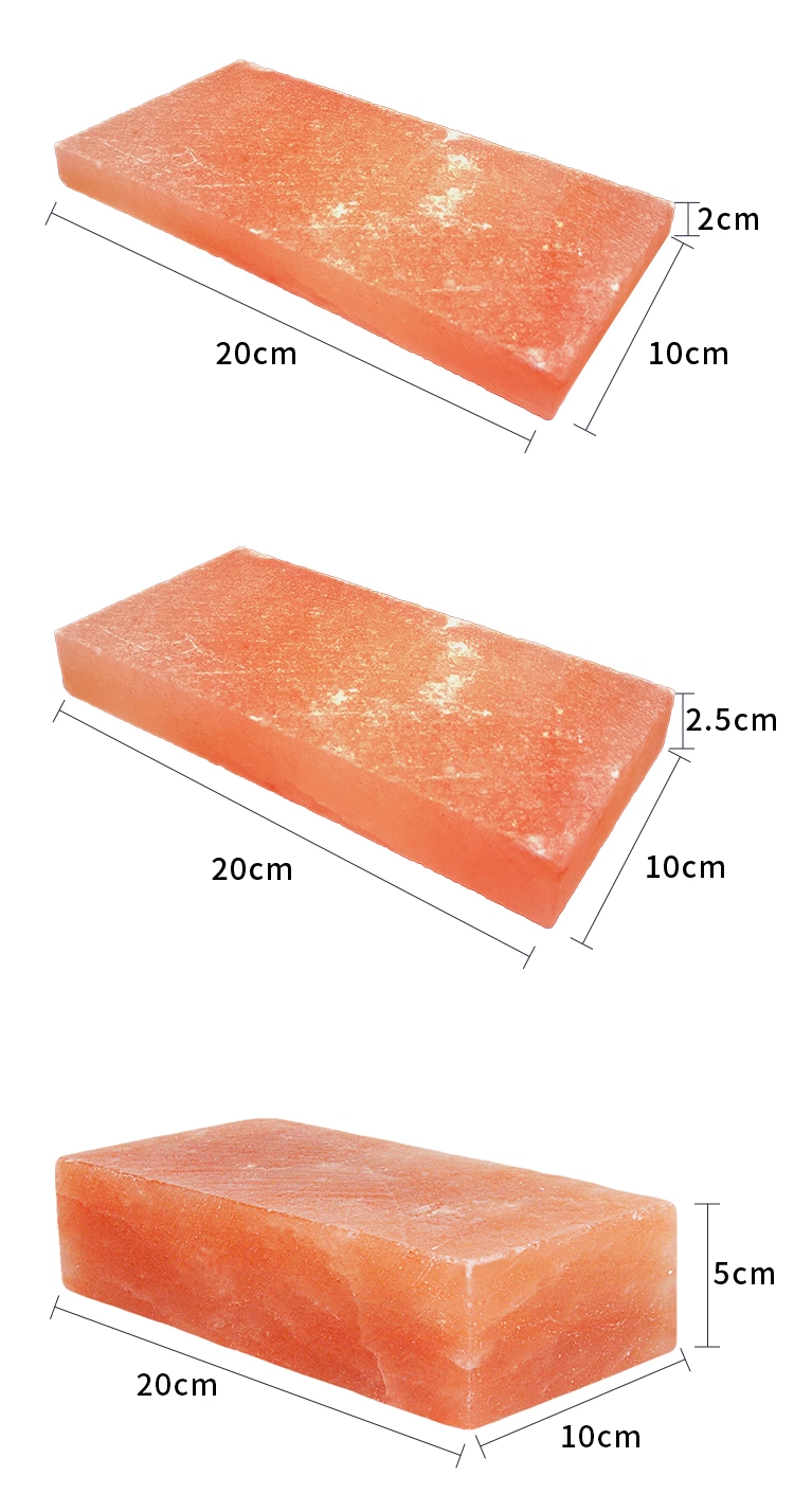 Multifunctional Thin Crystal Rock Himalayan Pink Salt Tiles Wall Salt Bricks Plates Block Tiles Grill Stylish Room Salt Tiles