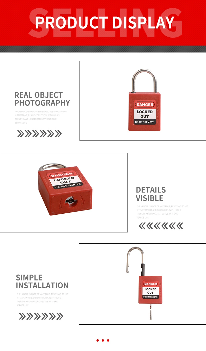 Stainless Steel Thin Shackle Safety Padlock Security Lockout Tagout Safe Lock Manufacturer