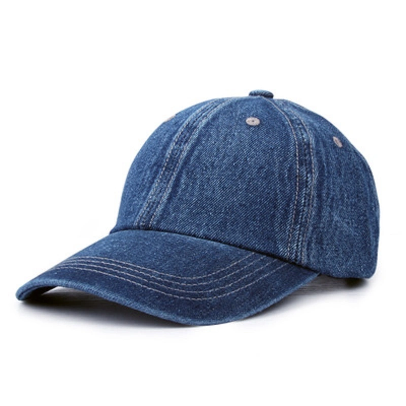 Washed Baseball Cap Denim Six Panel Hats Women Men Adjustable Trucker Visor Plain Hat Wyz13560