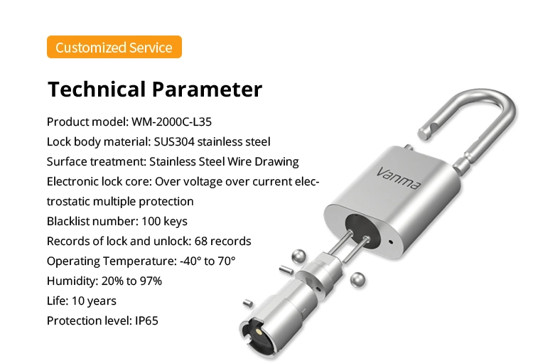 Industrial Passive Electronic Padlock for Sale