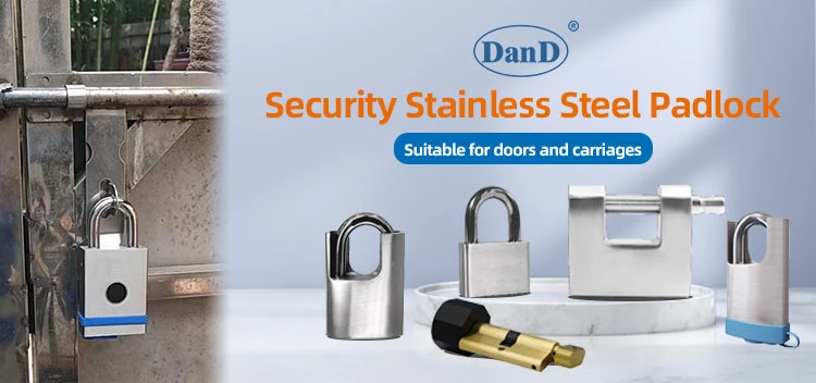 Stainless Steel Safety Shackle Solid Brass Smart Key Lock Padlock Security Laminated Fingerprint Warehouse Padlock