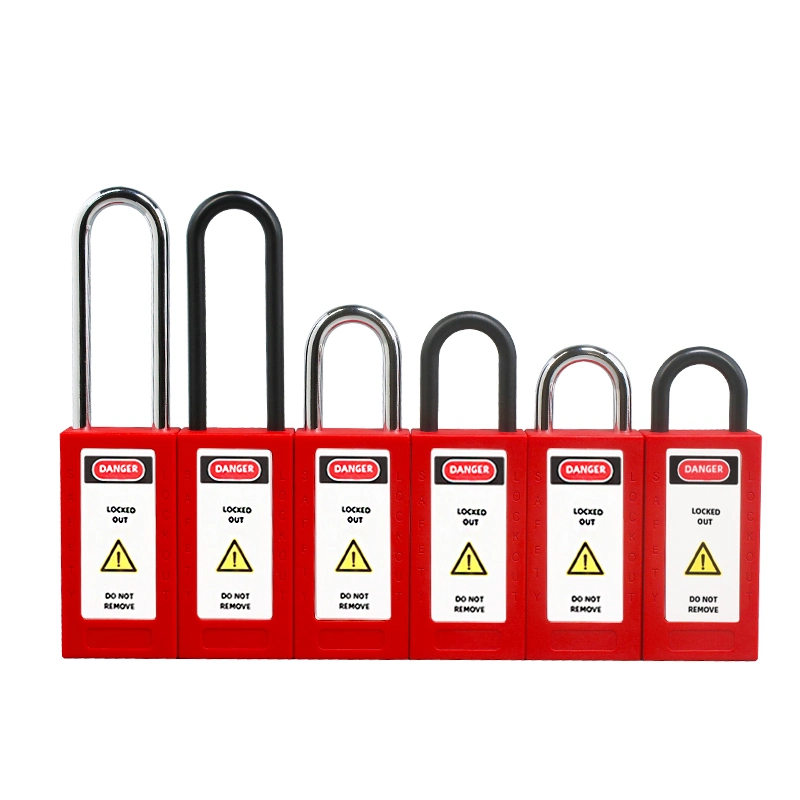 25mm Nylon Shackle with Long Lock Body PA6 Safety Padlock Insulation Industry