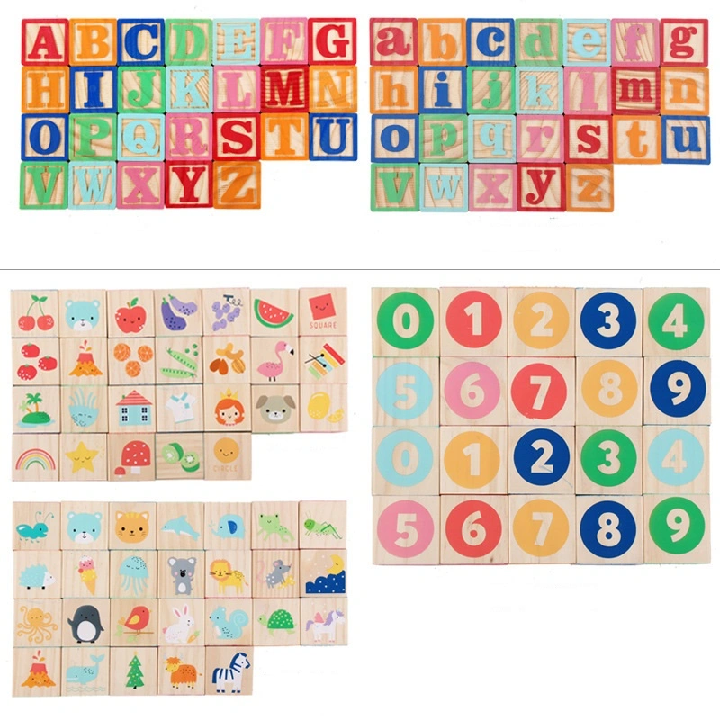 ABC Blockstamped Building Blocks Educational Blocks Wooden Toys