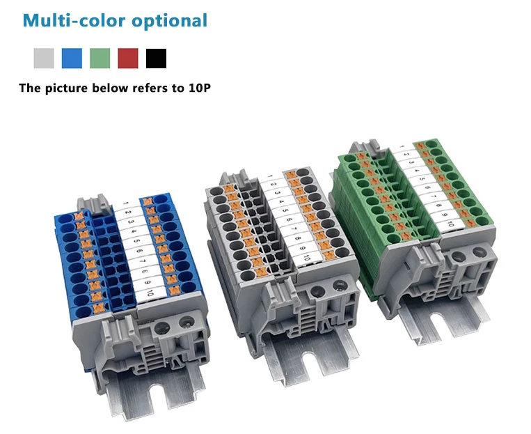 Pttb2.5 Spring in-Line Rail Type Double-Layer Terminal Block