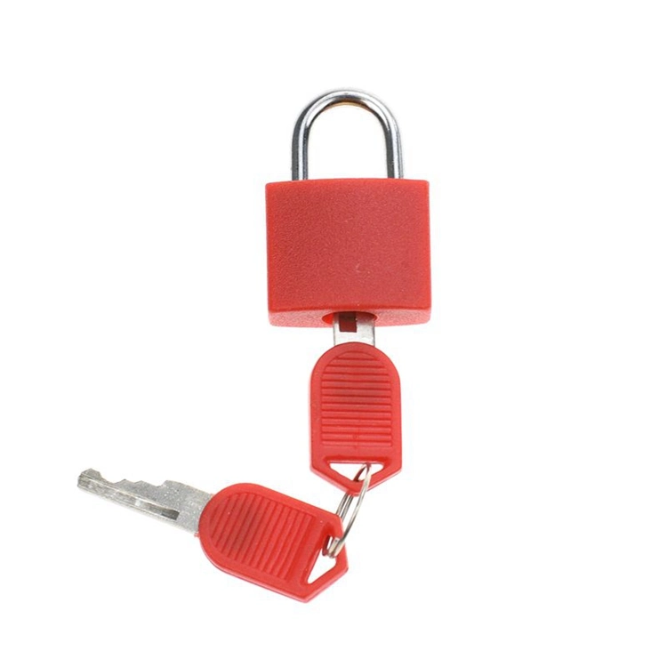 Colorful Plastic Covered Iron Padlock with Keys