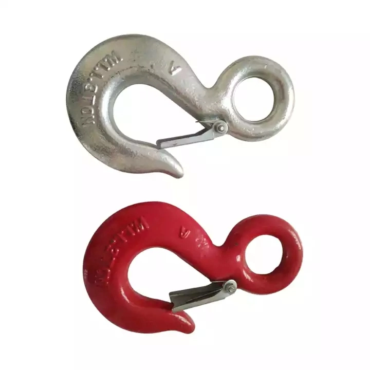 Heavy Duty Forged 320 Type Alloy/Steel Eye Sling Hoist Hook with Safety Latch for Winch Rope