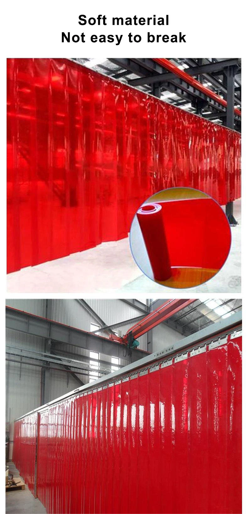 Fire-Proof Industrial Walls Flexible Clear Commercial Vinyl Welding PVC Strip Curtains