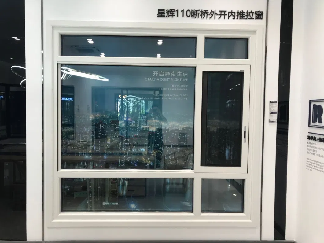 30min Heat Insulation Aluminum Casment Arch Window