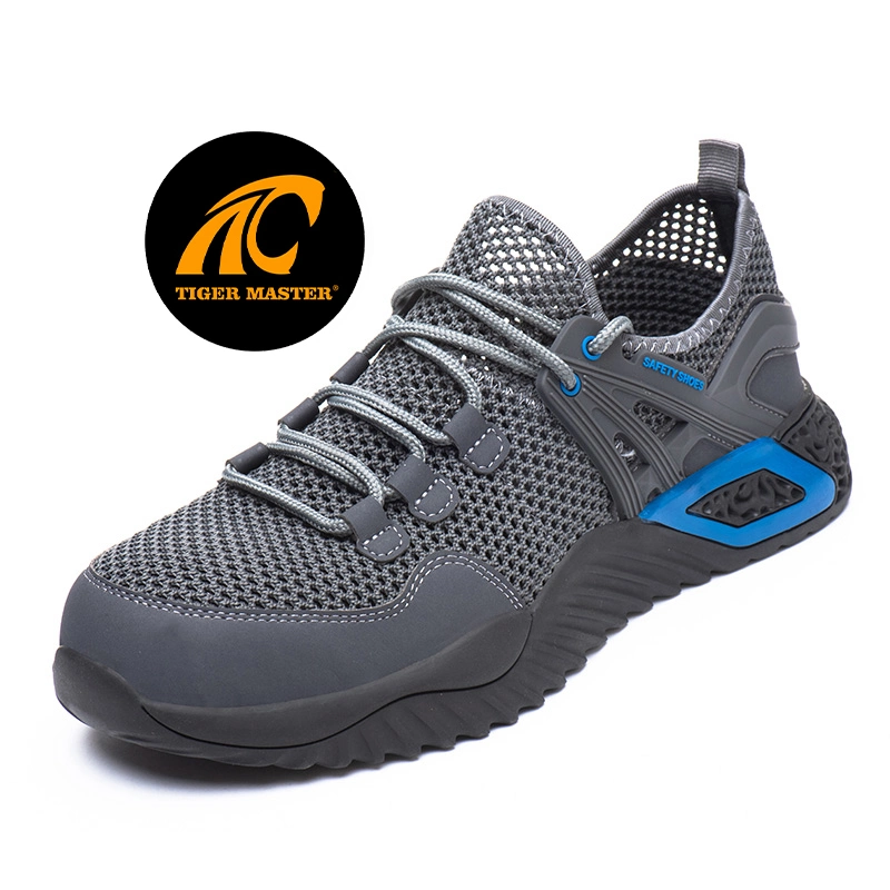 Anti Slip PU Sole Steel Toe Summer Safety Shoes Sneakers for Men