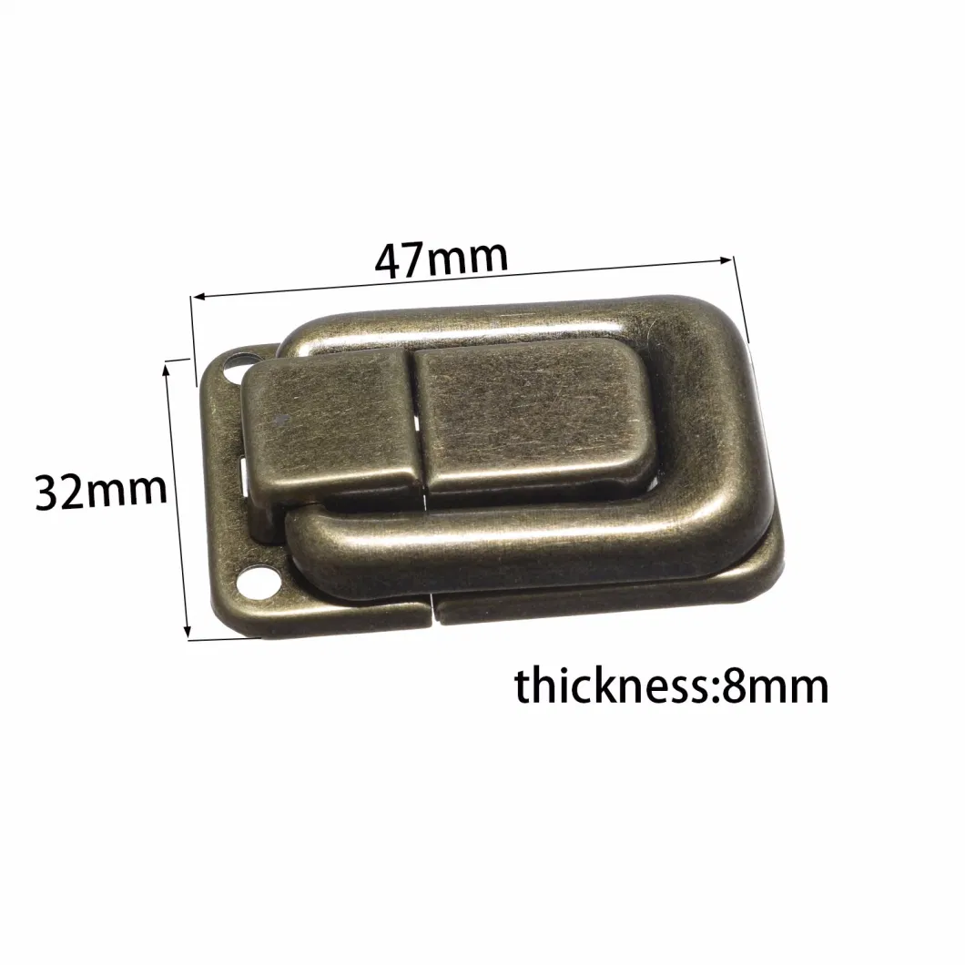 Furniture Hardware Fittings/Accessories Lock Catch, Hasp Lock, Toggle Latch, Bronze Colour Lock Buckle for Jewelry Boxes, Watch Cases, Wine Boxes, Lock Catch