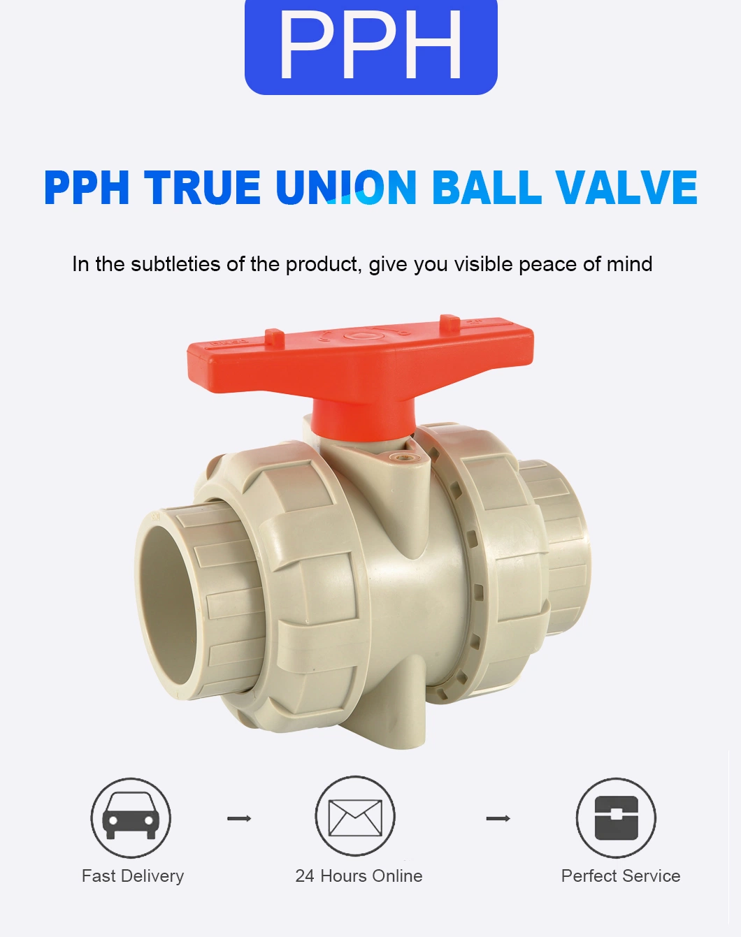 Pph Double Union Ball Valve