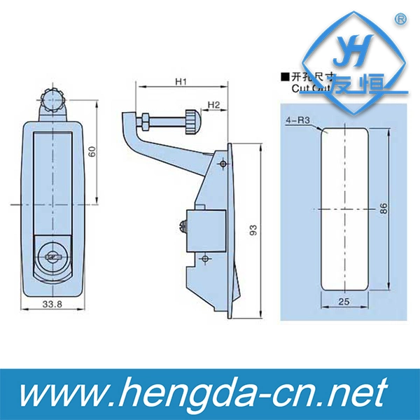 Yh9593 New Plane Lock High Security Cylinder Lock Industrial Cabinet Lock