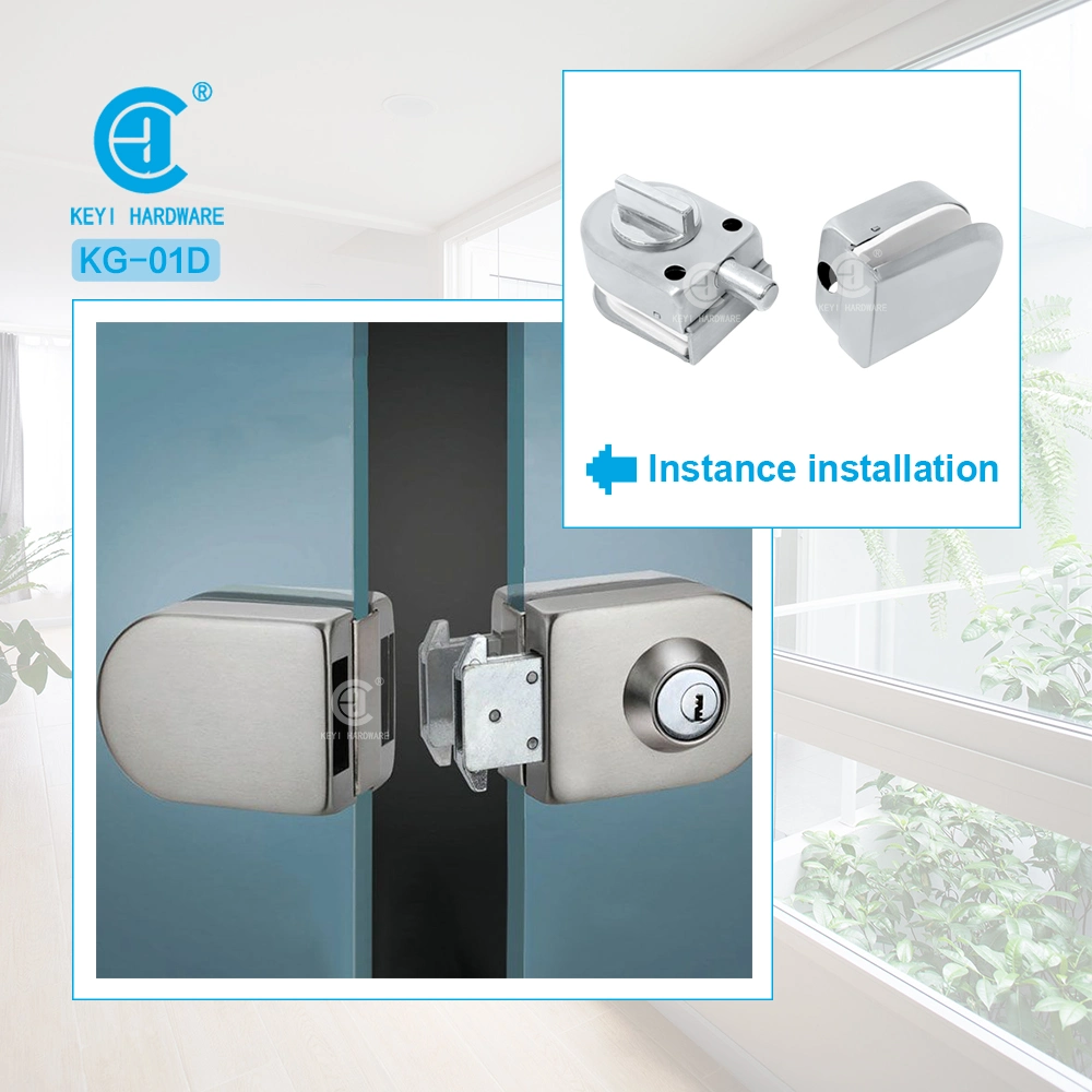 Keyi Metal Kg-01d Safety Satin Stainless Steel Glass Door Lock