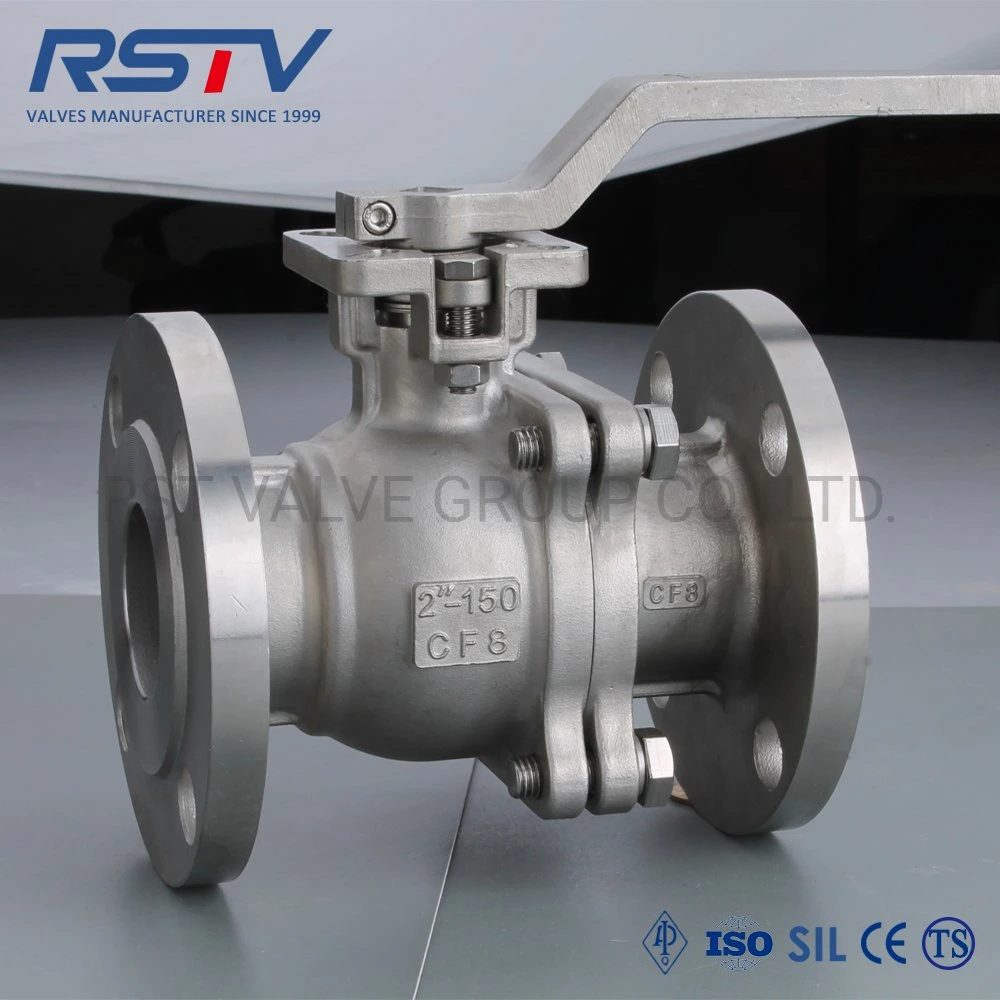 API608/API6d Stainless Steel/Carbon Steel Full Port Locking Device Fire Safe Floating &amp; Trunnion 2PC Flange Ball Valve