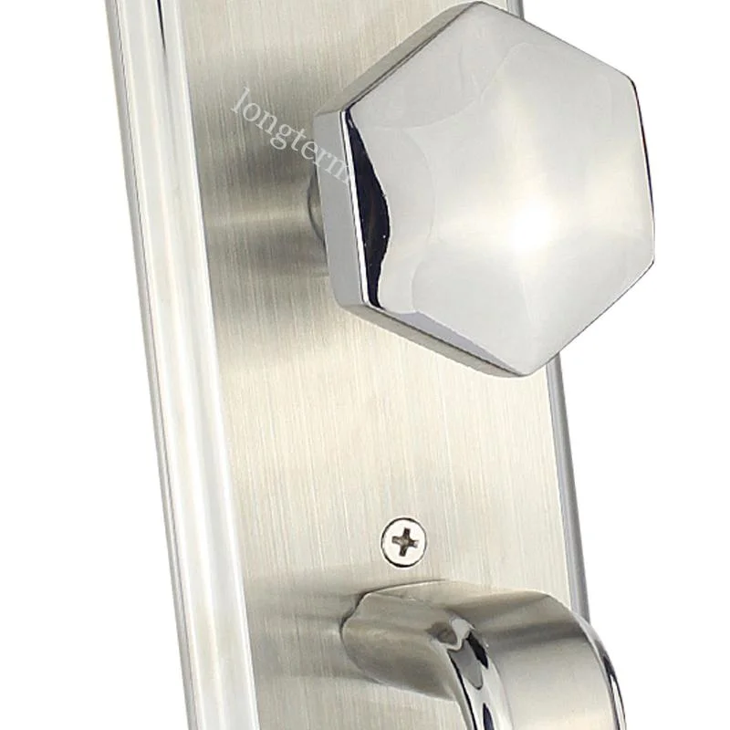 Stainless Steel America Style Door Lock Full Set Front Entry Door Handle Lock for Villa Main Door