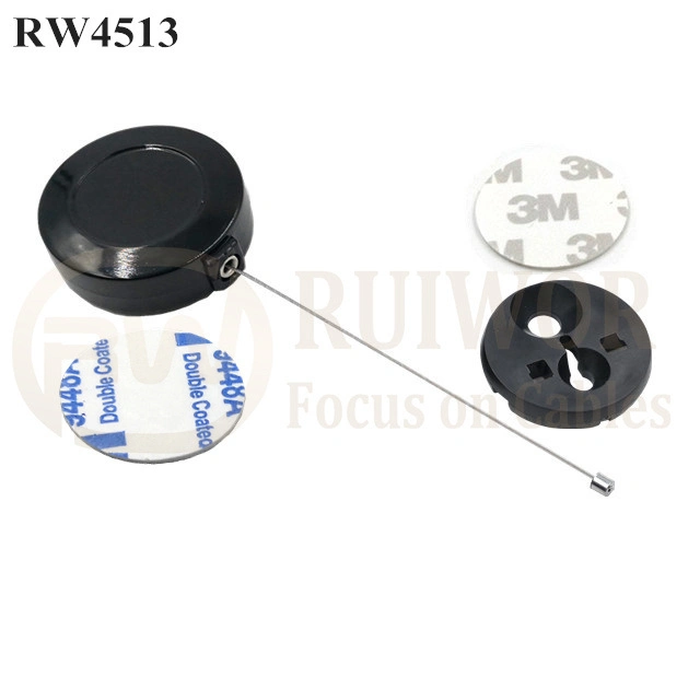 Round Security Pull Box Plus Dia 30mmx5.5mm Circular Adhesive ABS Block