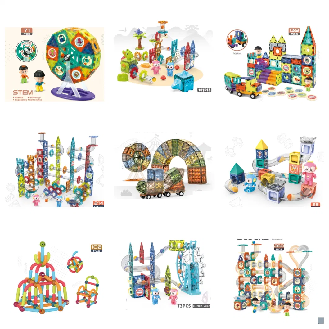 2023 New Kids Educational Assembly 3D Magnetic Sticks Bar Magnetic Ball Building Blocks Model Puzzle Magnet Blocks Plastic Toy Children Toy Promotional Gift