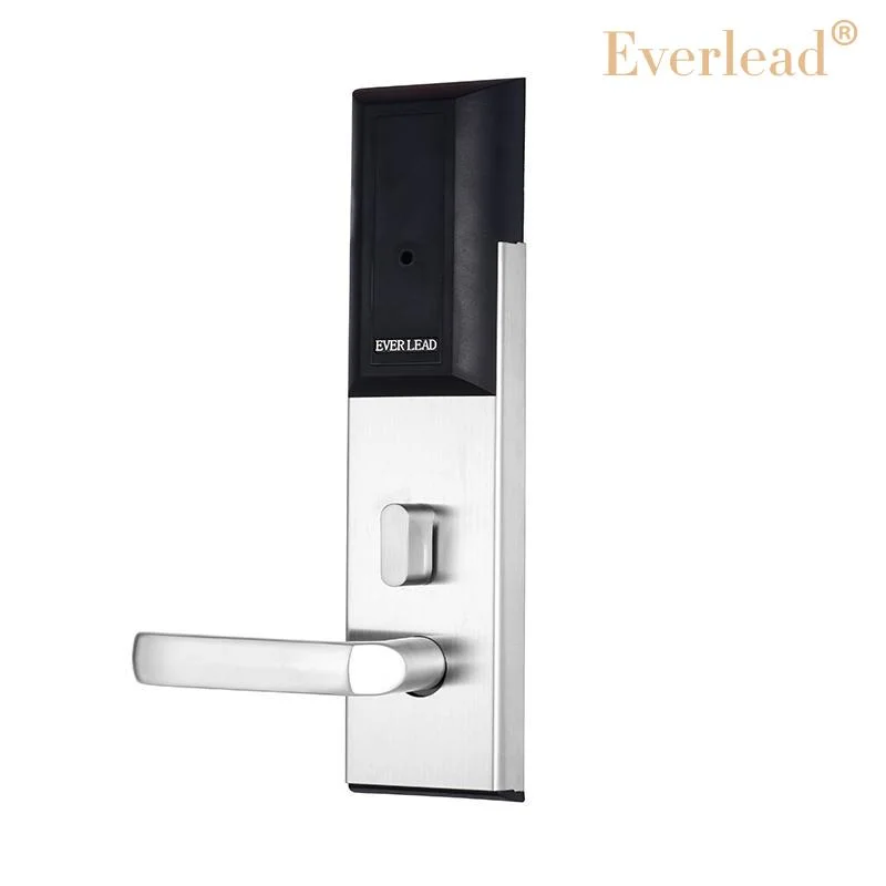 Safety Electrical Hotel MIFARE Card RFID Card Handle Smart Door Key Lock with Free Management