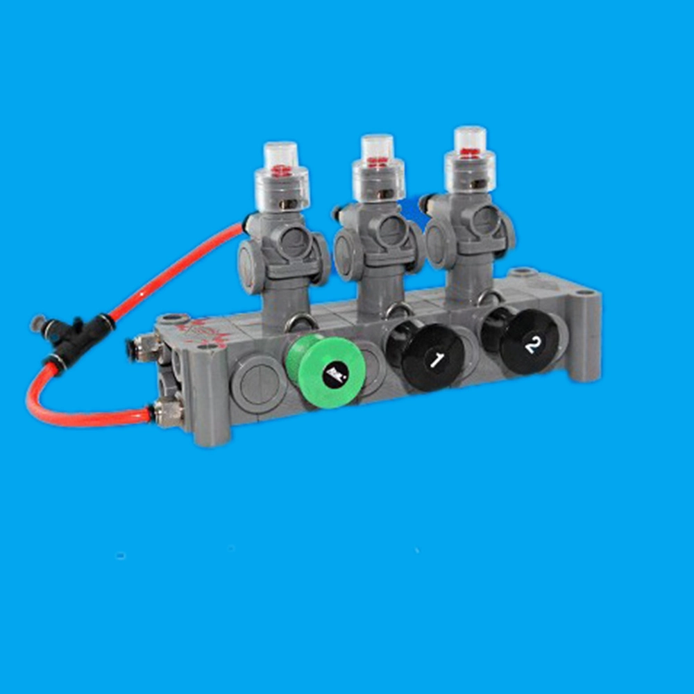 Combination Pneumatic Switch 6 Compartments Fuel Tanker Pneumatic Control Block Valves