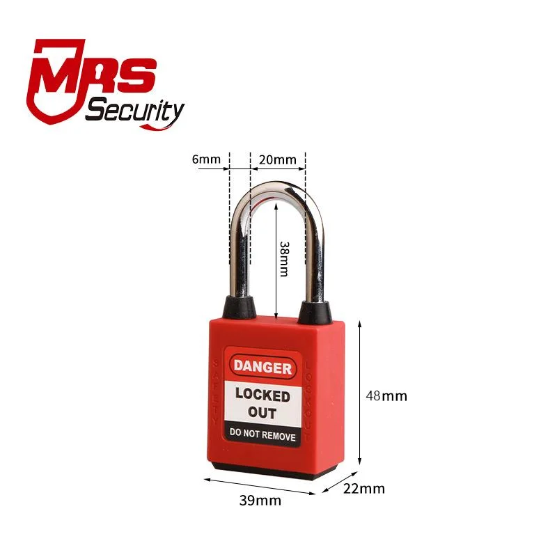 Dust Proof 38mm Steel Shackle Safety Padlock Safe Lockout Tagout