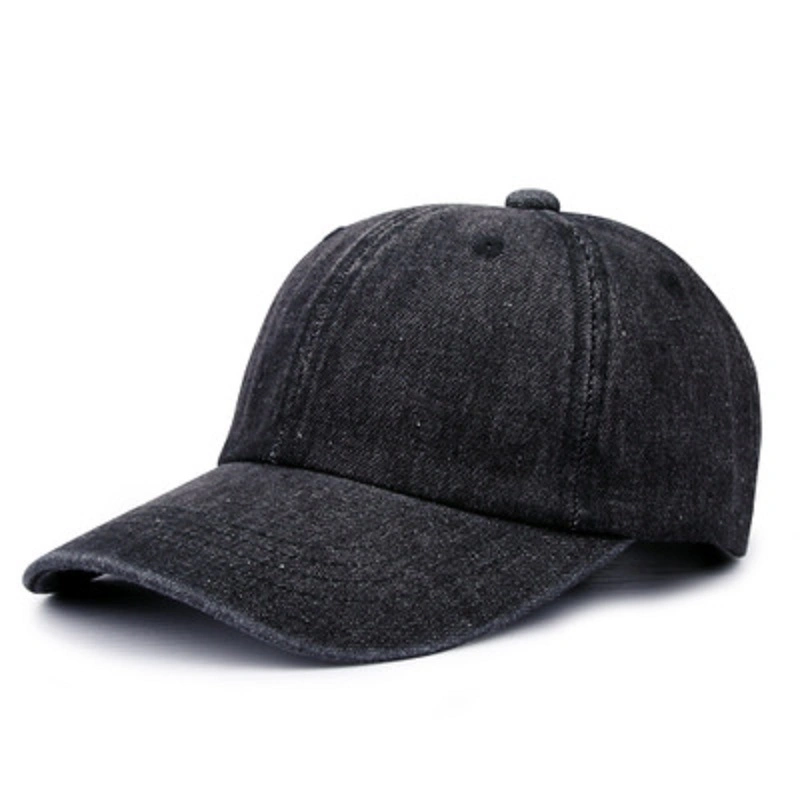 Washed Baseball Cap Denim Six Panel Hats Women Men Adjustable Trucker Visor Plain Hat Wyz13560