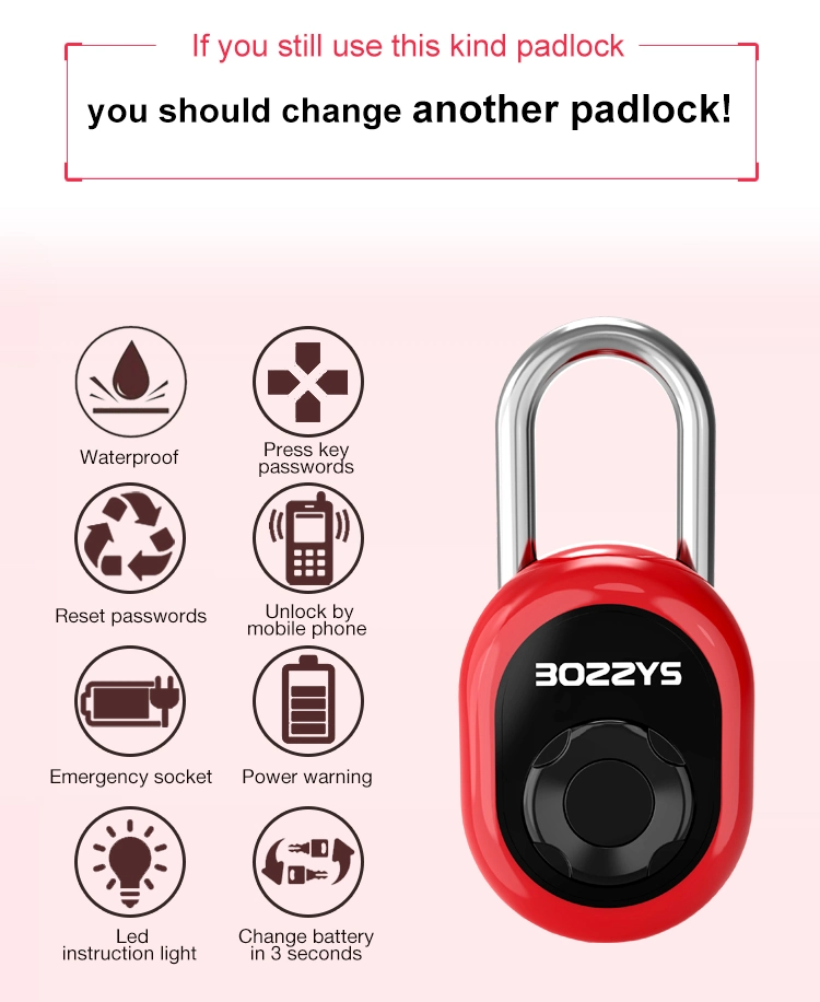 Boshi 2019 Intelligent Design 6-Digit Passwords Bluetooth Padlock