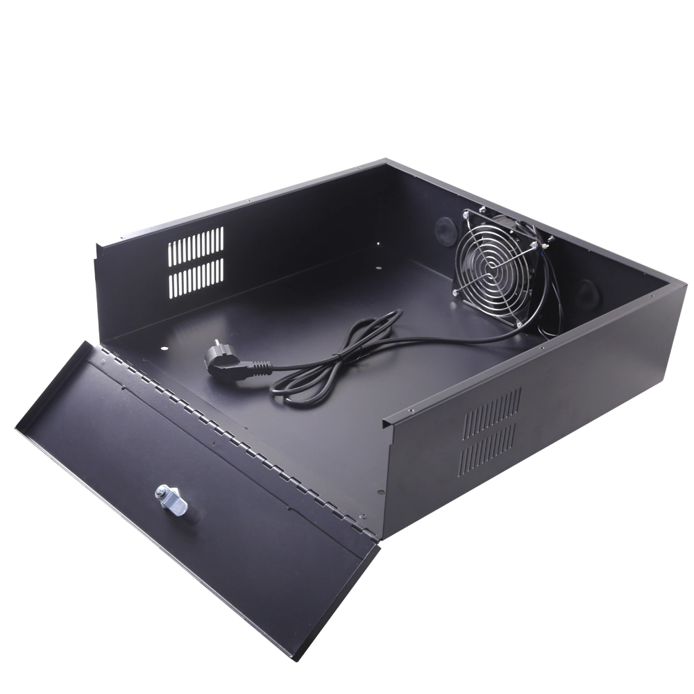 DVR Box with Lock Side Vented Panel Security Box