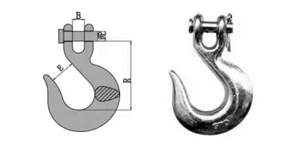 Drop Forged H-331/ a-331 Lifting Safety Clevis Slip Hook