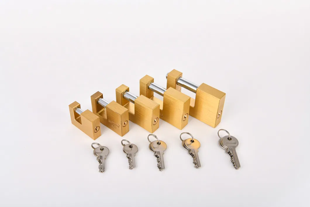 70mm High Quality Security Economic Handle Rectangular Brass Padlock