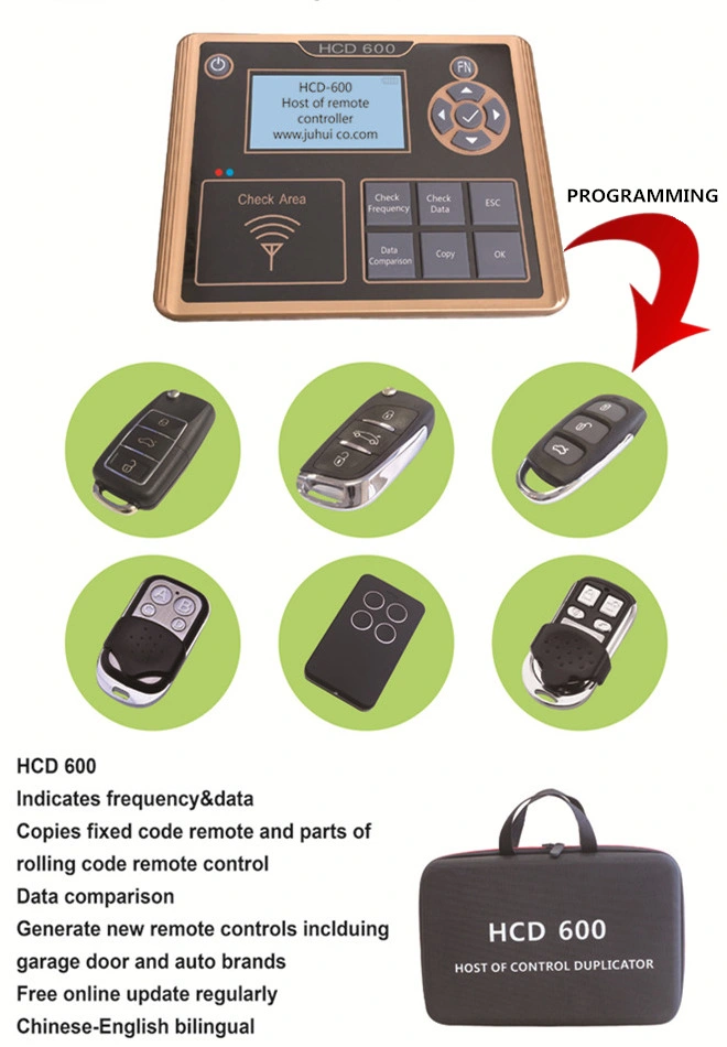 Wireless RF Remote Control Copy Machine (Remote Master) Hcd600, Remote Control Programmer