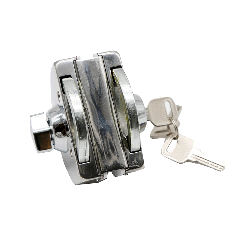 High Quality Stainless Steel Security Main Center Glass Door Lock with Keys