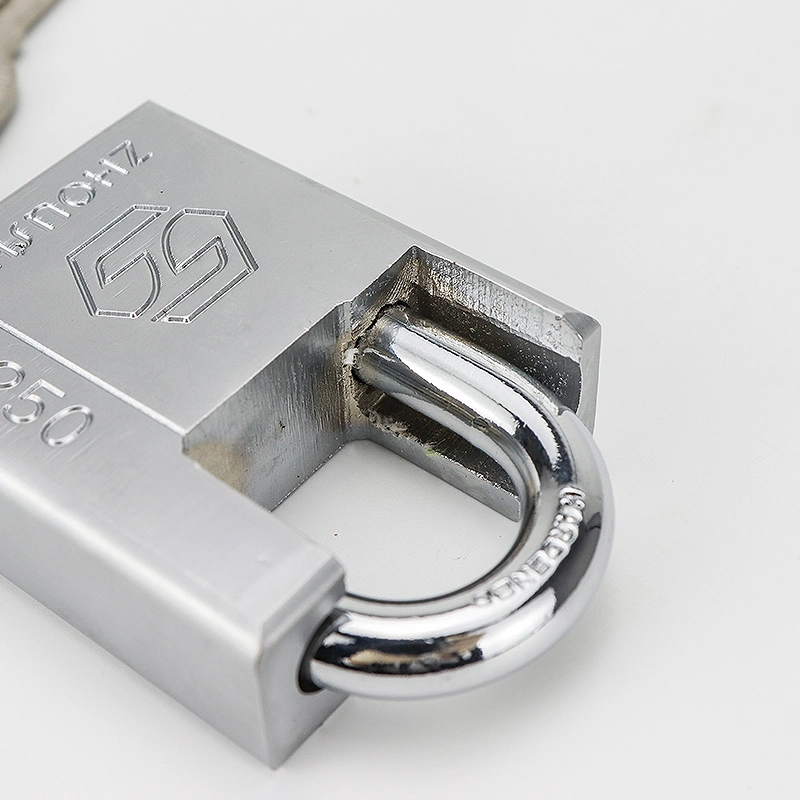 Nickel Plated Half Shackle Protected Armored Wrapped Beam Iron Padlock