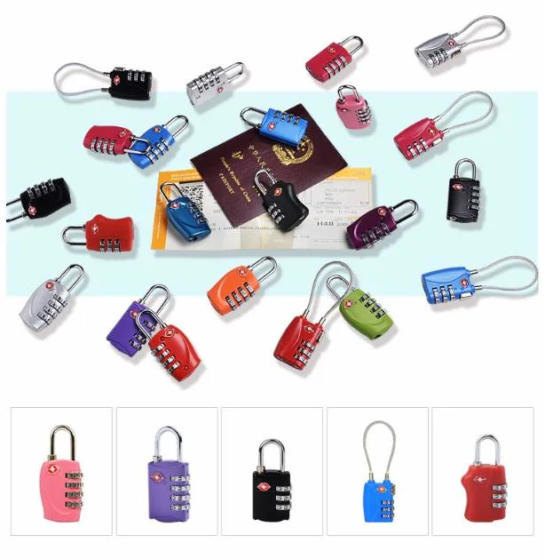Safety Cheap Password 4 Digital Cable Padlock Luggage Code Combination Lock
