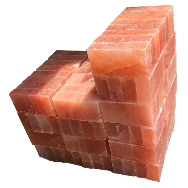 Multifunctional Thin Crystal Rock Himalayan Pink Salt Tiles Wall Salt Bricks Plates Block Tiles Grill Stylish Room Salt Tiles