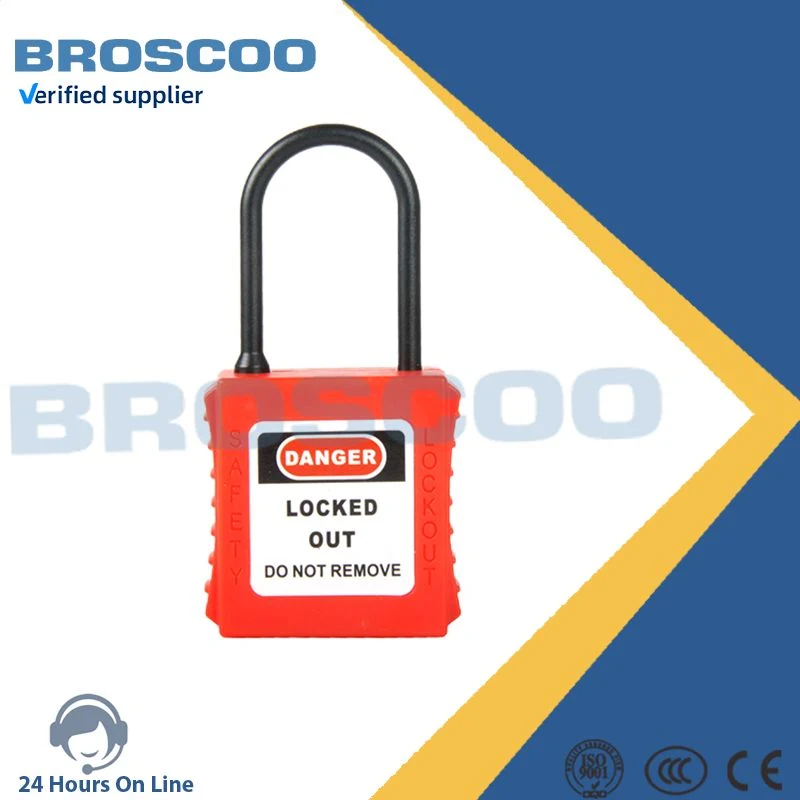 Manufacturer OEM Nylon PA 38mm 76mm Shackle Insulation Safety Padlock Security Lockout Tagout Loto Lock