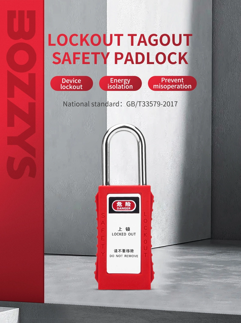 Boshi New Design Long Body Steel Shackle Material Safety Padlock