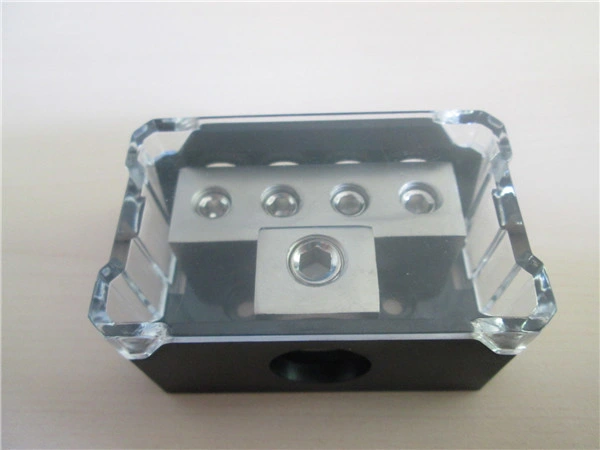 Car Audio Distribution Block Main Power Distribution Frame Terminal Block 1X0/4ga in 4X4/8ga out