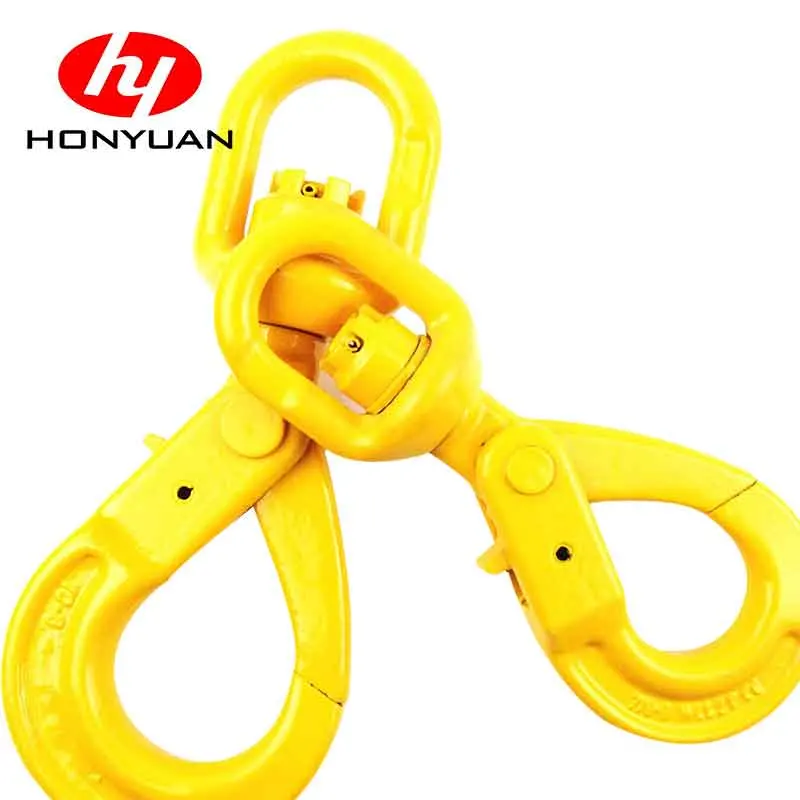 Forged Alloy Steel Self Locking G80 Swivel Safety Hook