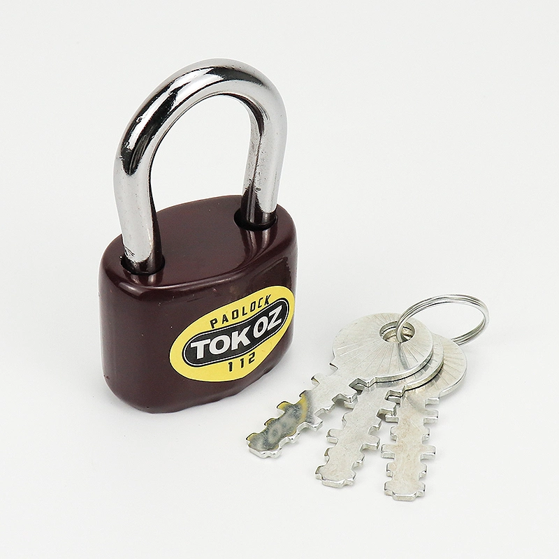 Iron Padlock Security Lock Outside Door Lock Padlock with 3 Nickel Plated Brass or Steel Keys