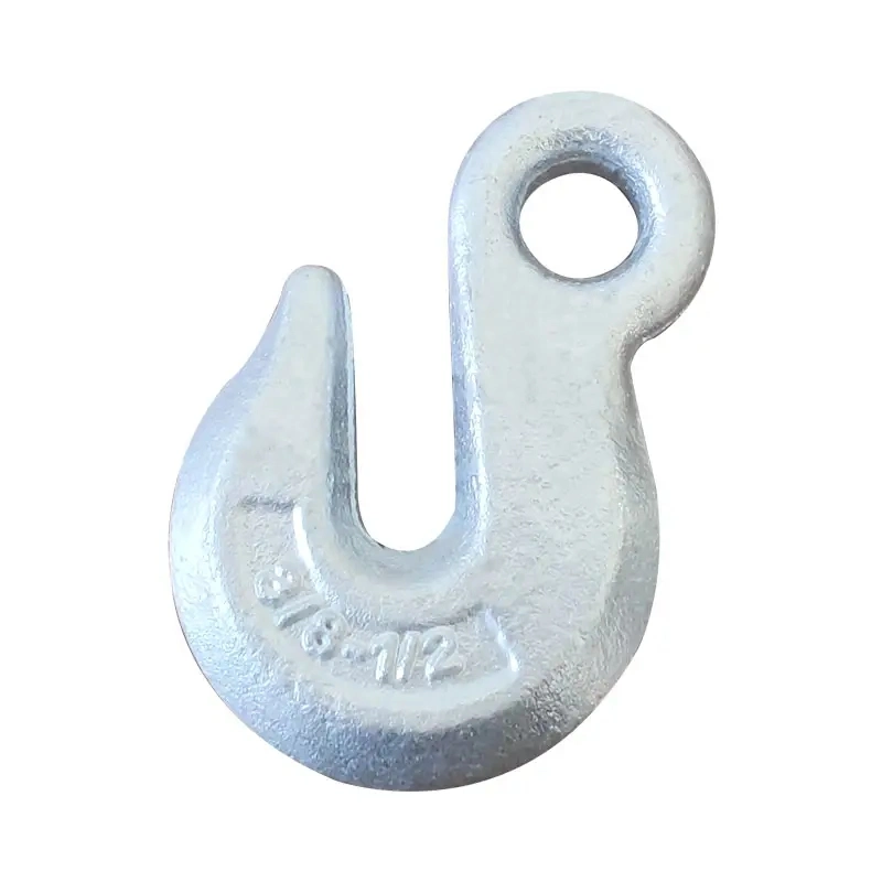 Forged Container Hook Safety Lift Seat Belt Hook U. S. Type Eye Grab Hook for Chain Lifting