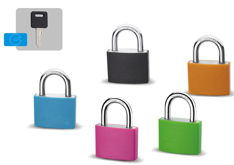 High Quality Aluminum Color Plastic Cover Padlock