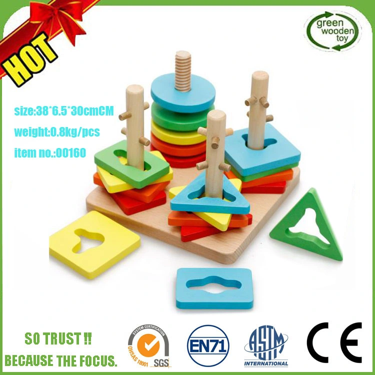 Geometric Shape Wooden Building Blocks, Geometric Shapes Building Block