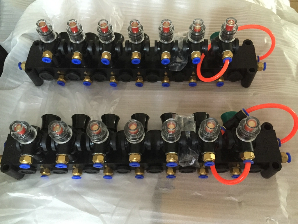 Combination Pneumatic Switch 6 Compartments Fuel Tanker Pneumatic Control Block Valves