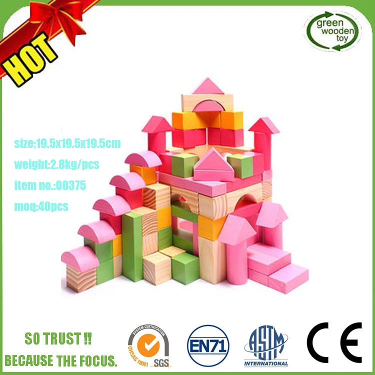 2023 Custom Rustic Math Plain China Wooden Building Blocks