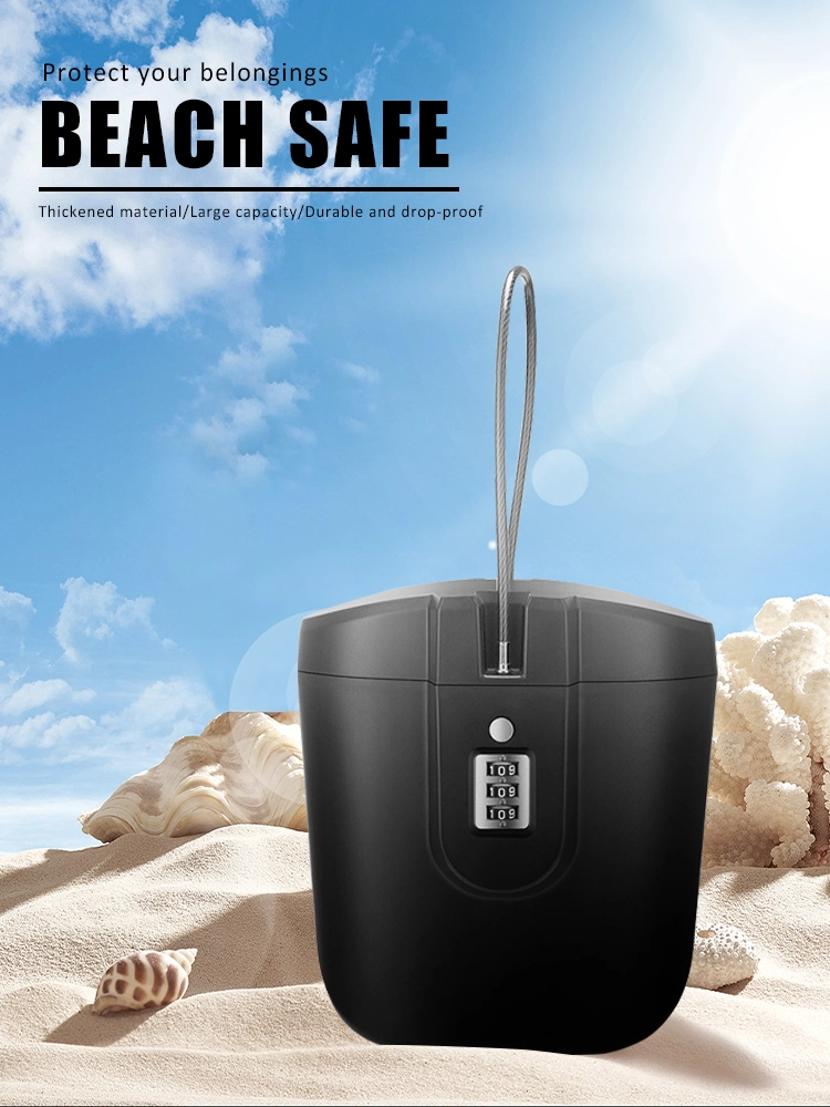 Outdoor Portable Safe Anti-Theft Beach Safe Box with Combination Lock