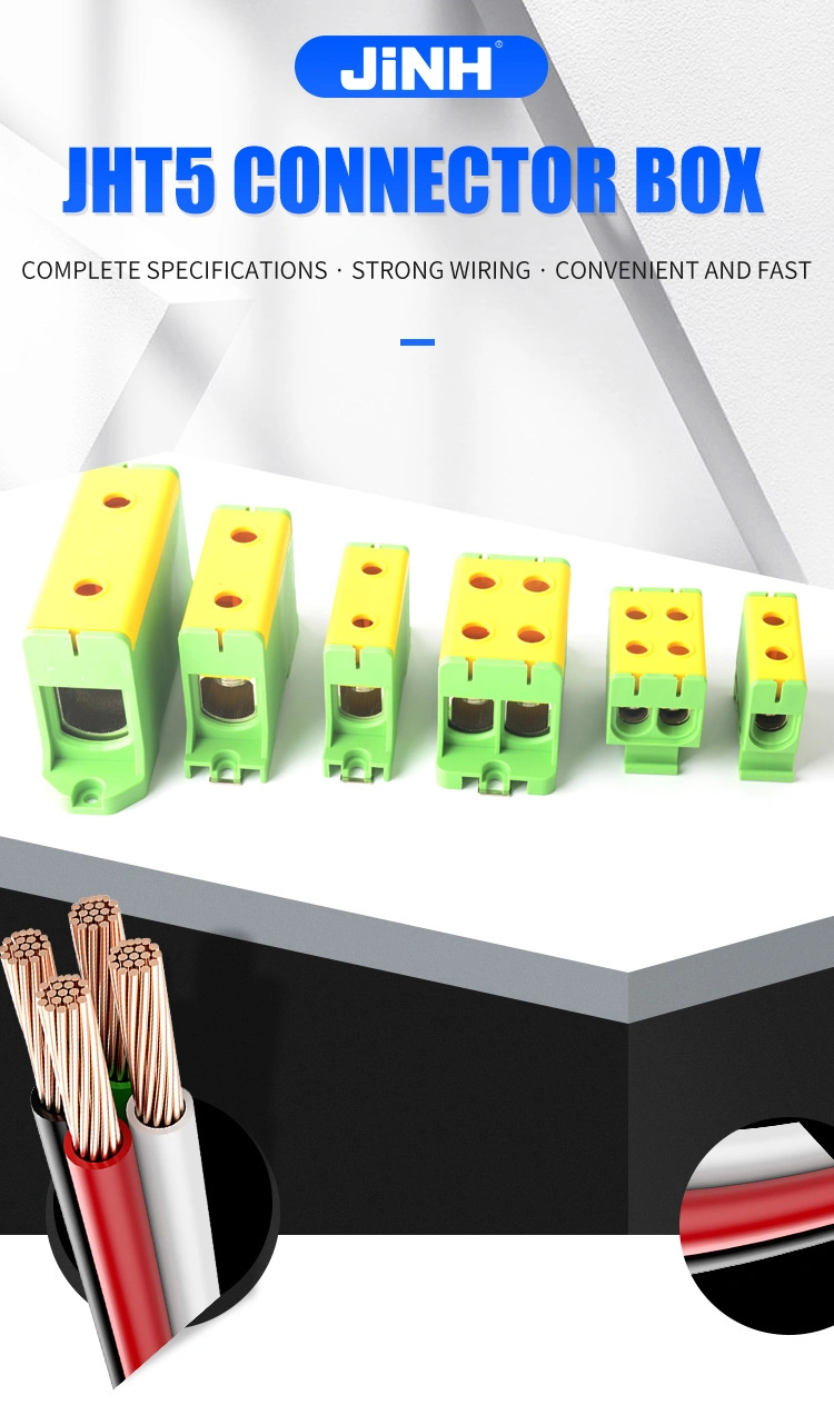 50mm2 1 Pole 2 Ways, Aluminum/Copper Al/Cu Cable, Grey Universal Terminal Block