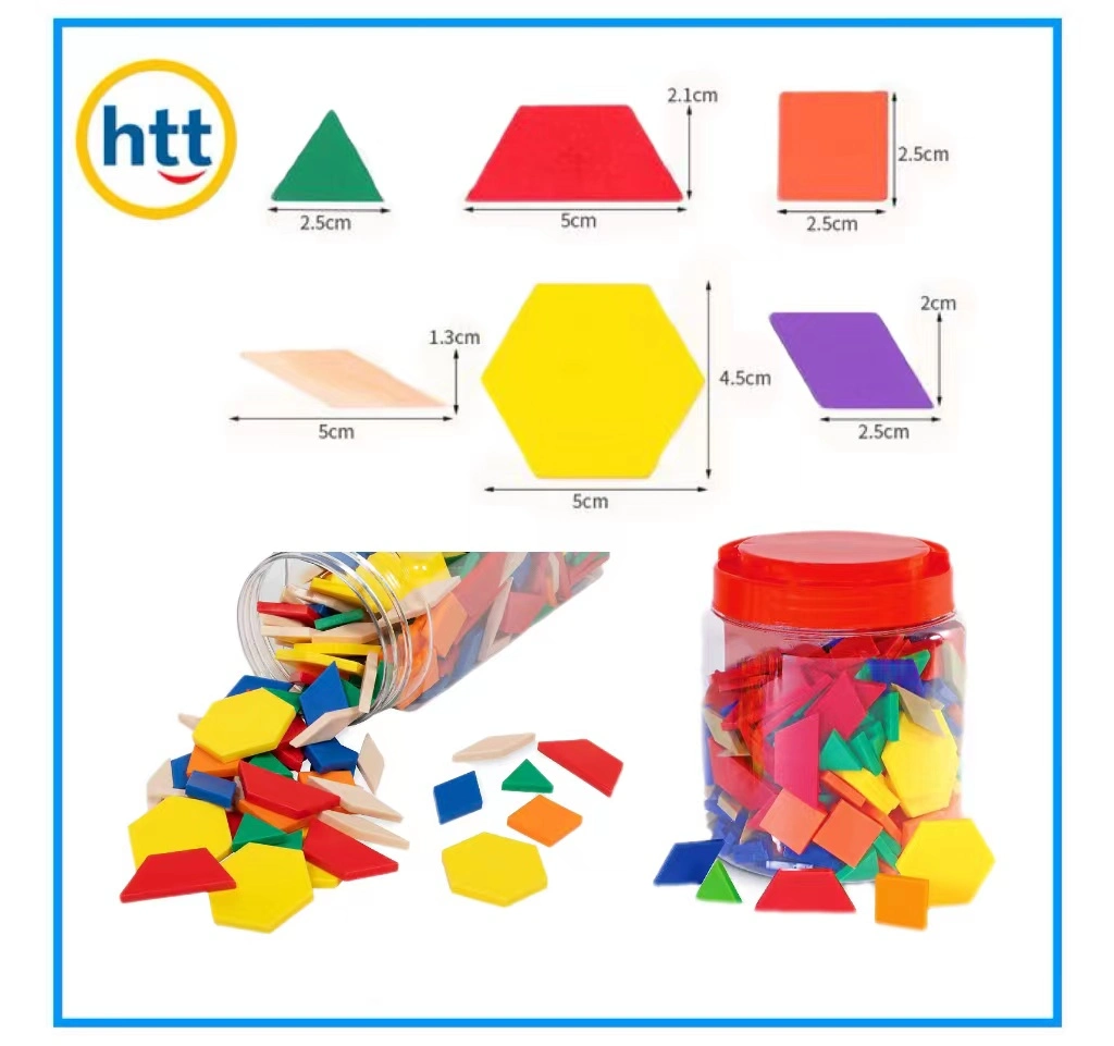 Pattern Blocks, Puzzle Blocks, Early Math Plastic Toys