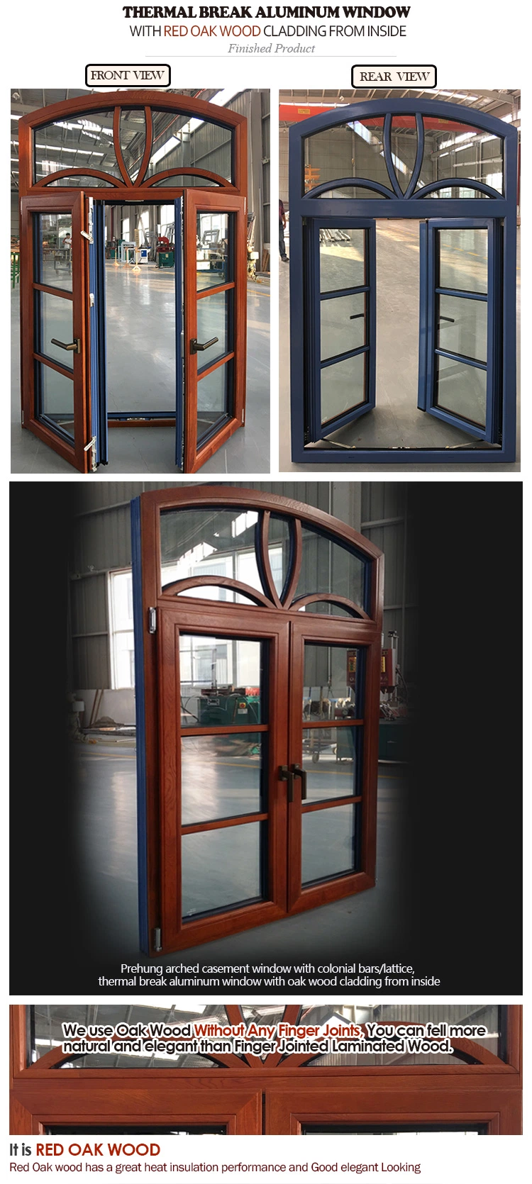 Modern Design Window for Your House, Circular/Round or Any Customized Shape Wood Specialty Glass Window