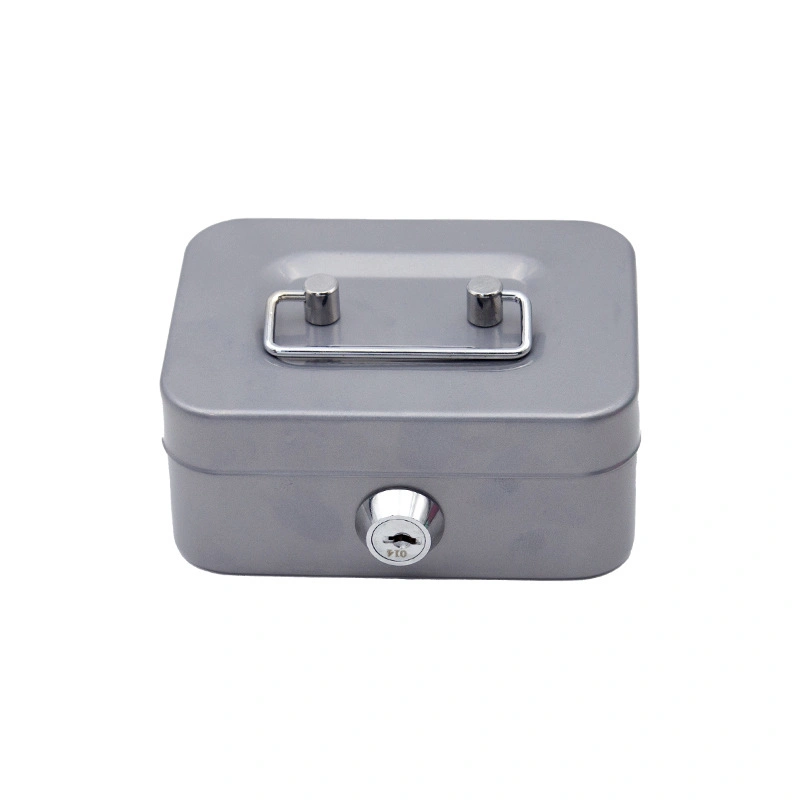 Metal Small Money Box Drop Box Deposit Cash Box with Key Lock